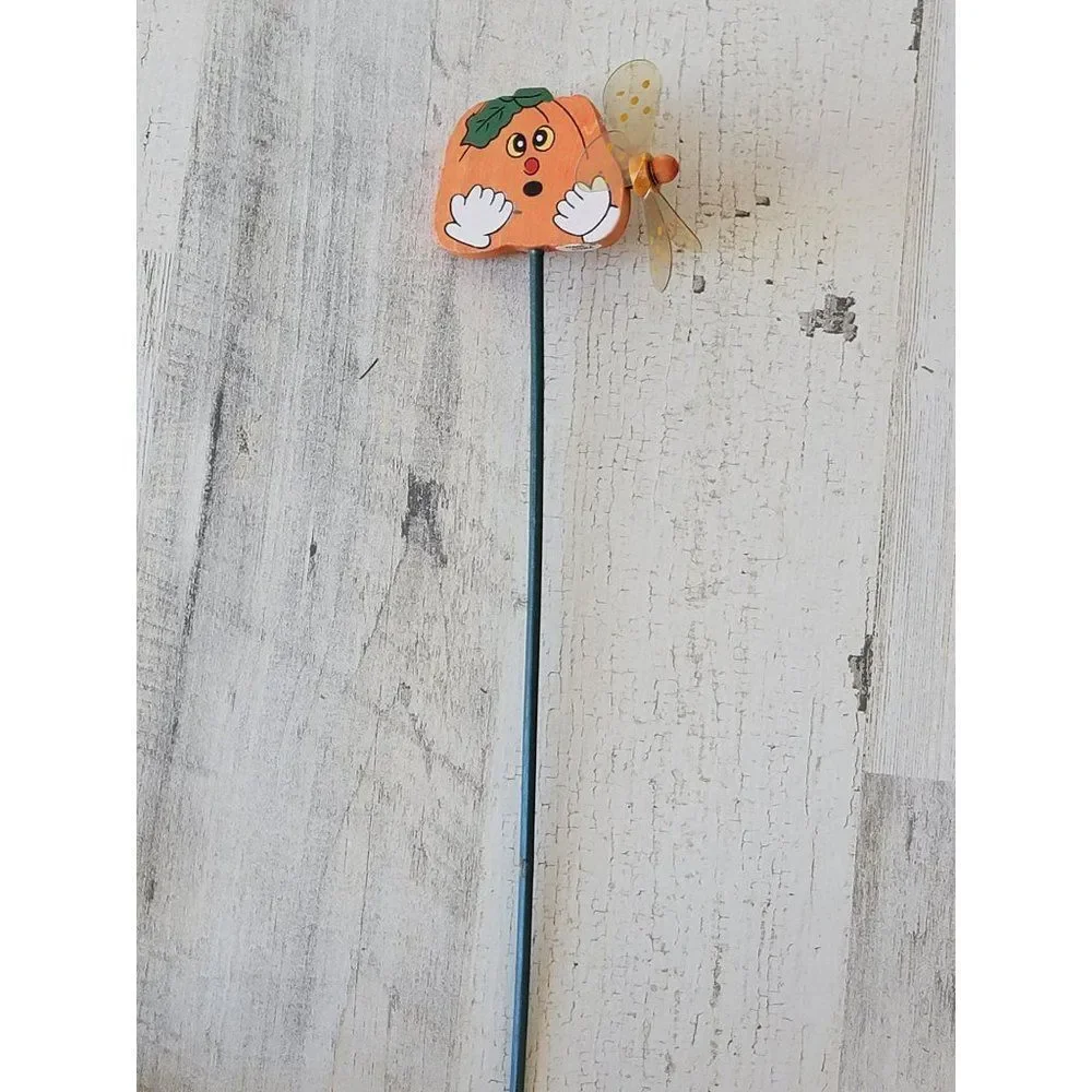 Halloween pumpkin propeller windmill lawn stake decor‎